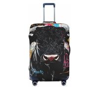 Woshuwo Black Bull Street Art Housse de protection élastique pour valises de 55,9 à 61 cm