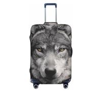 Woshuwo Blended Majestic Wolf Street Building Housse de protection élastique pour valises de 55,9 à 61 cm