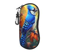 Woshuwo Blue Bird Étui à lunettes portable pour lunettes de soleil