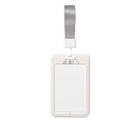 Woshuwo Botanical Line Art Porte-badge coulissant en plastique rigide pour cartes de travail pour infirmières et bureau