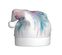 Woshuwo Chapeau de Père Noël fantaisie avec ailes angéliques aquarelle pour adulte
