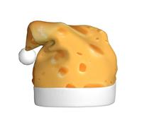 Woshuwo Chapeau de Père Noël Motif Surface de fromage orange Pour adulte