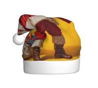 Woshuwo Chapeau de Père Noël portant un grand sac de Père Noël pour adulte