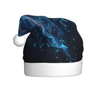 Woshuwo Chapeau de Père Noël pour adulte avec méduses et tentacules Bleu/vert