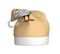 Woshuwo Chapeau de Père Noël pour adulte Motif oie dans une momie