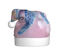 Woshuwo Chapeau de Père Noël pour adulte Motif tortue de mer
