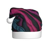 Woshuwo Chapeau de Père Noël pour adulte Motif zèbre abstrait Noir/rose