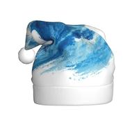 Woshuwo Chapeau de Père Noël simple avec vagues de l'océan pour adulte