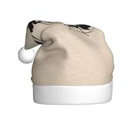 Woshuwo Chapeau de Père Noël simple minimaliste silhouette de deux fourmis pour adulte