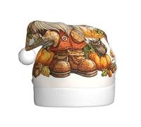 Woshuwo Chapeau tricoté en forme de nain d'automne - Motif chouette et tournesol - Pour adulte