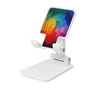 Woshuwo Color Wheel Support pliable pour téléphone portable à angle réglable en hauteur Compatible avec tous les smartphones Blanc