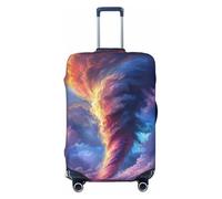 Woshuwo Coloré Tornado Formation Storm Cloud Power Housse de bagage de voyage élastique résistant à la poussière et aux rayures pour valises 55,9 à 61 cm