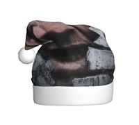 Woshuwo Crushing Through Brick Wall Chapeau de Père Noël pour adulte Motif visage en colère