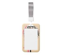 Woshuwo Dandilion Porte-badge coulissant en plastique rigide Motif graffiti abstrait Pour infirmières et bureau