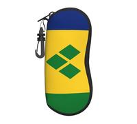 Woshuwo Étui à lunettes portable avec drapeau de Saint Vincent Grenadines