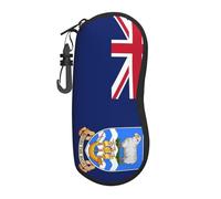 Woshuwo Étui à lunettes portable avec drapeau des Îles Malouines