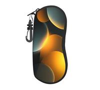 Woshuwo Étui à lunettes portable avec trois grandes formes lumineuses abstraites