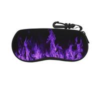 Woshuwo Étui à lunettes portable Flamme violette