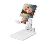 Woshuwo Flamingo Stand On The Water Support pliable pour téléphone portable à angle réglable en hauteur Compatible avec tous les smartphones Blanc