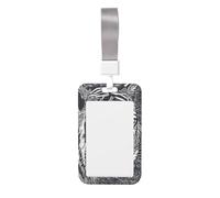 Woshuwo Folk Art Linogravure Tigre Porte-badge coulissant en plastique rigide pour cartes de travail Porte-nom pour infirmières bureau