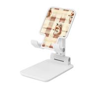 Woshuwo Fox Head On Support pliable pour téléphone portable à angle réglable en hauteur Compatible avec tous les smartphones Blanc
