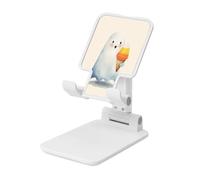 Woshuwo Ghost Holding Icecream Cone Support pliable pour téléphone portable à angle réglable en hauteur Compatible avec tous les smartphones Blanc