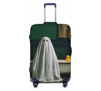 Woshuwo Ghost Old Baignoire avec canard en caoutchouc jaune Housse de bagage de voyage élastique anti-poussière et anti-rayures pour valise de 55,9 à 61 cm