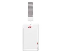 Woshuwo Ghost tenant une tasse à café avec un chien coulissant porte-badge d'identification en plastique dur étui de protection pour infirmières bureau