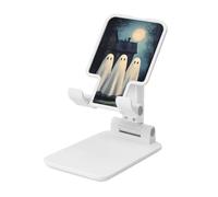 Woshuwo Ghosts On Forest Path House Support pliable pour téléphone portable à angle réglable en hauteur Compatible avec tous les smartphones Blanc
