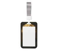 Woshuwo Golden Retriever Porte-badge coulissant en plastique rigide avec col roulé Pour infirmières et bureau