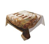 Woshuwo Grande nappe de table en forme de citrouille avec mot espoir - Lavable - Décoration pour cuisine - 152,4 x 152,4 cm