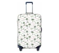 Woshuwo Housse de bagage de voyage élastique avec motif palmiers et petites îles, résistante à la poussière et aux rayures, pour valises de 55,9 à 61 cm