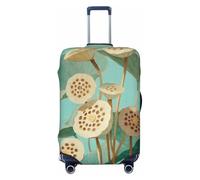 Woshuwo Housse de bagage de voyage élastique en forme de racine de lotus avec un doux turquoise pâle et résistant à la poussière et aux rayures pour valises de 55,9 à 61 cm