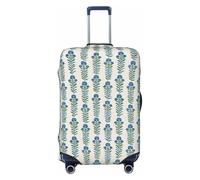 Woshuwo Housse de bagage de voyage élastique traditionnelle indienne à motif floral - Anti-poussière et anti-rayures - Pour valises de 55,9 à 61 cm