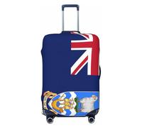 Woshuwo Housse de bagage élastique avec drapeau des Îles Malouines - Anti-poussière et anti-rayures - Pour valises de 55,9 à 61 cm