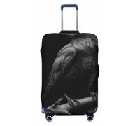 Woshuwo Housse de bagage élastique en forme de corbeau perché sur une branche, résistante à la poussière et aux rayures, pour valise de 55,9 à 61 cm