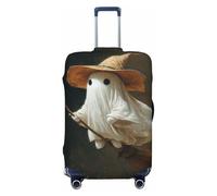 Woshuwo Housse de protection élastique en forme de chapeau de sorcière, fantôme volant sur balai, résistante à la poussière, aux rayures, pour valise, 55,9 à 61 cm