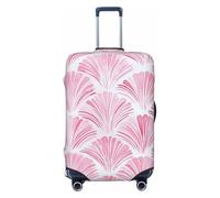 Woshuwo Housse de protection élastique en forme d'éventail rose et blanc pour valise de 55,9 à 61 cm
