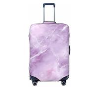 Woshuwo Housse de protection élastique en marbre violet clair veines blanches pour bagages de voyage anti-poussière et résistante aux rayures pour valises de 55,9 à 61 cm