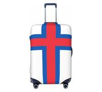 Woshuwo Housse de protection élastique pour bagages de voyage avec drapeau des îles Féroé, résistant à la poussière, aux rayures, pour valise de 55,9 à 61 cm