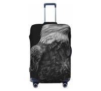 Woshuwo Housse de protection élastique pour bagages de voyage Motif aigle Noir et Blanc 55,9 à 61 cm