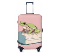 Woshuwo Housse de protection élastique pour valise, motif grenouille assise sur une barre de savon, résistante à la poussière et aux rayures, convient pour 55,9 à 61 cm