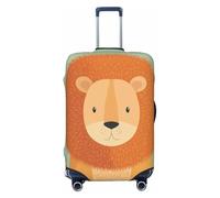Woshuwo Housse de protection élastique pour valise, motif lion avec crinière orange pastel, résistante à la poussière et aux rayures pour valises de 55,9 à 61 cm