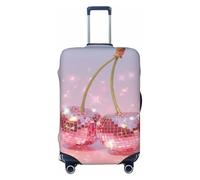 Woshuwo Housse de protection élastique pour valise, résistante à la poussière et aux rayures, motif boules disco roses 22-61 cm