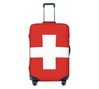 Woshuwo Housse de protection élastique pour valise, résistante à la poussière et aux rayures, motif drapeau de la Suisse, 55,9 à 61 cm