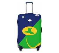 Woshuwo Housse de protection élastique pour valise, résistante à la poussière et aux rayures, motif drapeau des îles de Noël, 55,9 à 61 cm