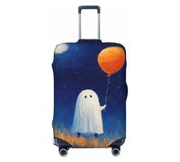 Woshuwo Housse de protection élastique pour valise, résistante à la poussière et aux rayures, motif fantôme, ballon pleine lune, 55,9 à 61 cm