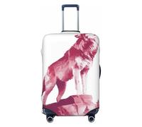 Woshuwo Housse de protection élastique pour valise, résistante à la poussière et aux rayures, motif loup debout sur une falaise, 55,9 à 61 cm