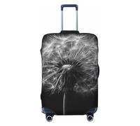 Woshuwo Housse de protection élastique pour valise, résistante à la poussière et aux rayures, motif pissenlit, noir et blanc, 55,9 à 61 cm