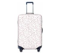 Woshuwo Housse de protection élastique pour valise, résistante à la poussière et aux rayures, motif vigne rouge avec feuilles en forme de cœur, pour 55,9 à 61 cm